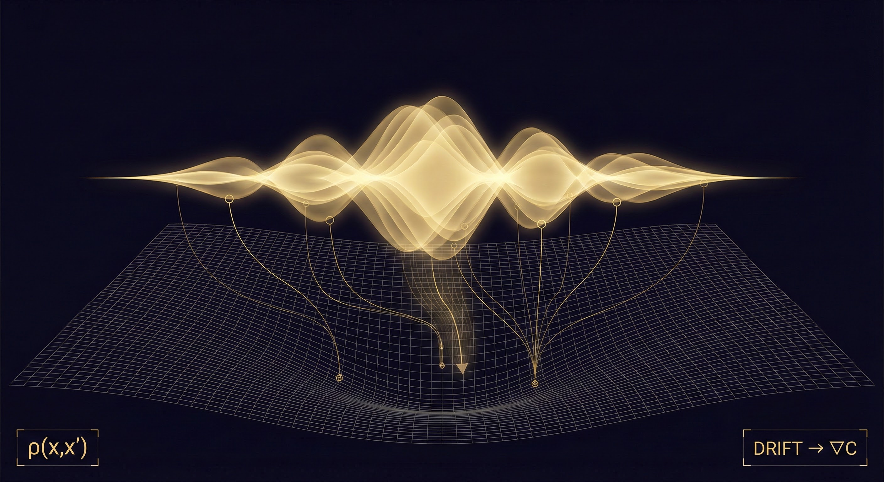 Ghost Dynamics — The centroid drifts through correlated space
